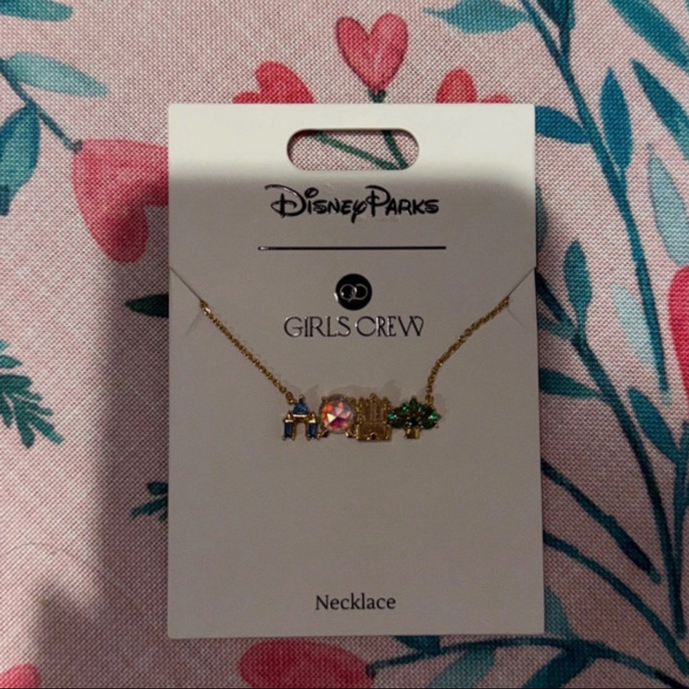 NWT WDW Girls Crew 4 Park Necklace